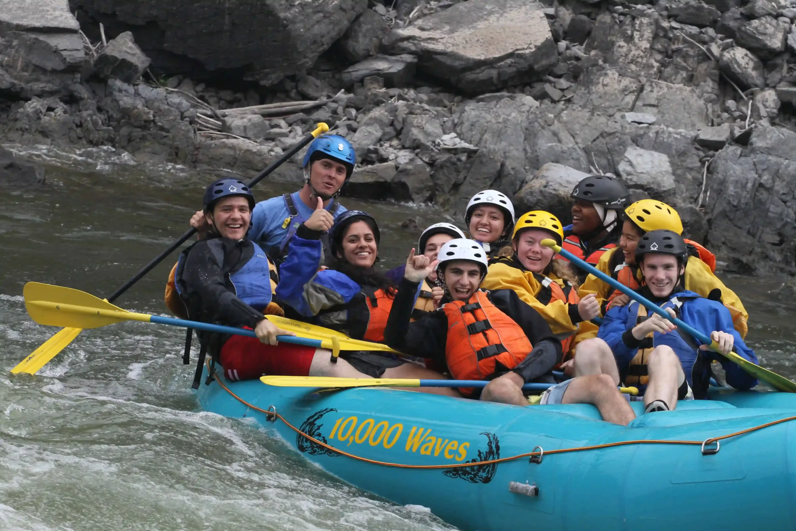 a group of people enjoying Missoula Rafting